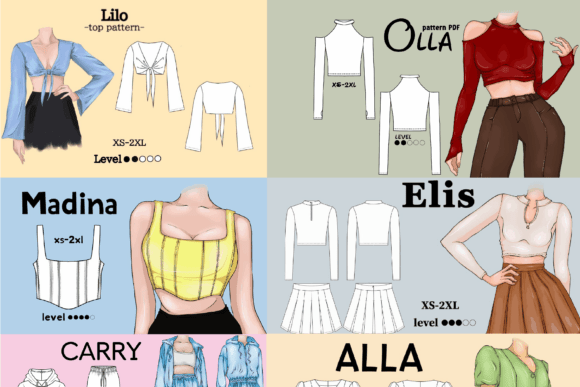 Download 12 Basic Bodice Pattern Blocks Blocks - Pattern Collection