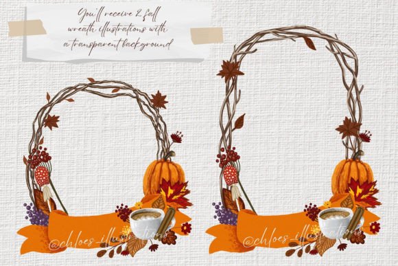 Download Fall Wreath Digital Painting Drawing - Drawing Collection