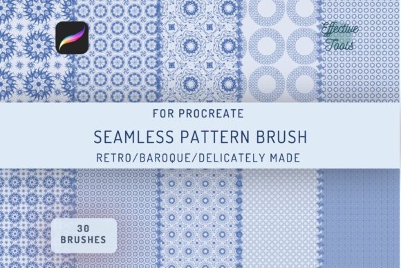Download 30 Seamless Baroque Pattern Brushes - Pattern Collection
