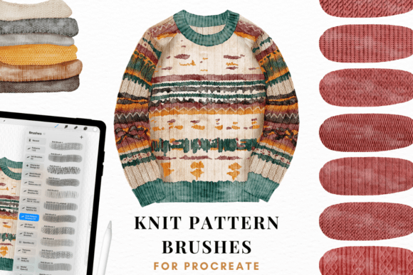 Download Knit Pattern Brushes for Procreate - Pattern Collection