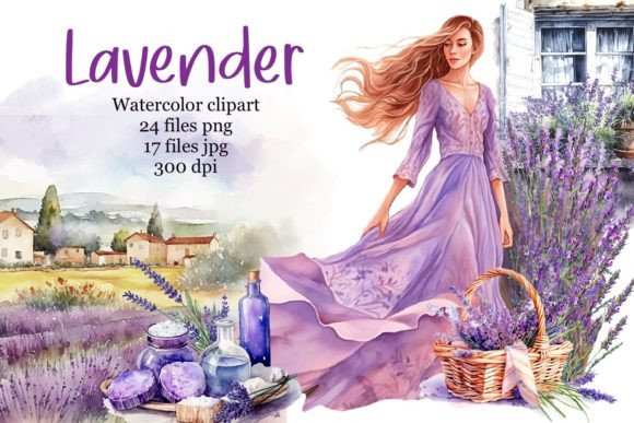 Download Lavender Watercolor Clipart - Watercolor clipart Collection