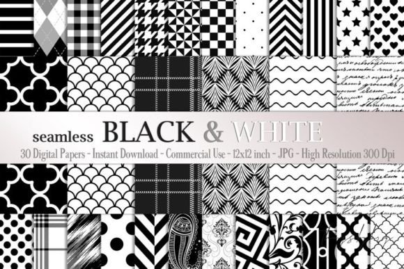Download Seamless Black White Basic Patterns - Pattern Collection