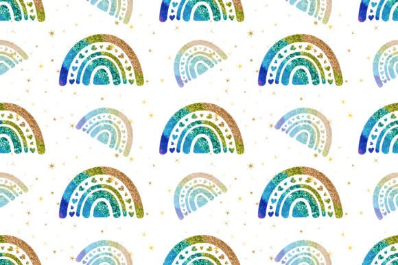 Download Boho Glitter Rainbow Pattern - Pattern Collection
