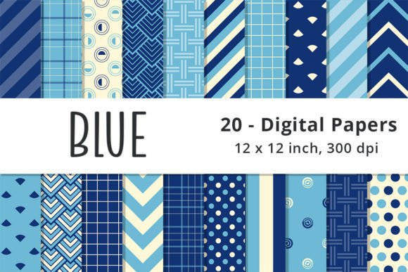 Download Blue Digital Paper Pattern Background - Pattern Collection