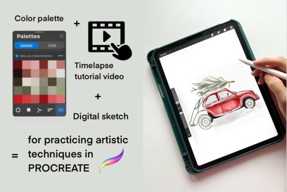 Download Tutorial Drawing of Watercolor Retro Car - Drawing Collection