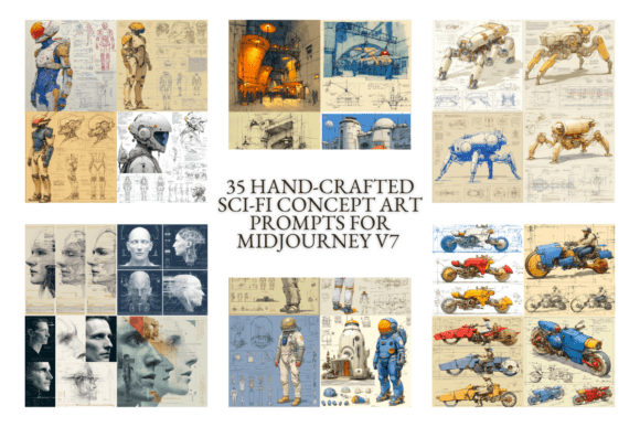 Download Sci-Fi Concept Art Prompts Midjourney V7 - Premium Resources
