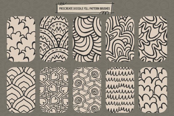 Download Doodlefill Procreate Pattern Brushes - Pattern Collection