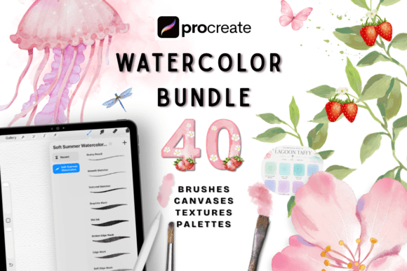 Download Watercolor Procreate Brush Set - Watercolor procreate Collection