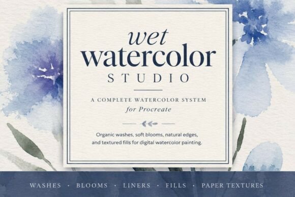 Download Wet Watercolor Procreate Brush Set - Watercolor procreate Collection