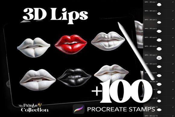 Download 100+ Procreate 3D 3D Lip Stamps - Premium Resources