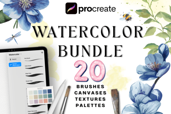 Download Watercolor Procreate Brush Set - Watercolor procreate Collection