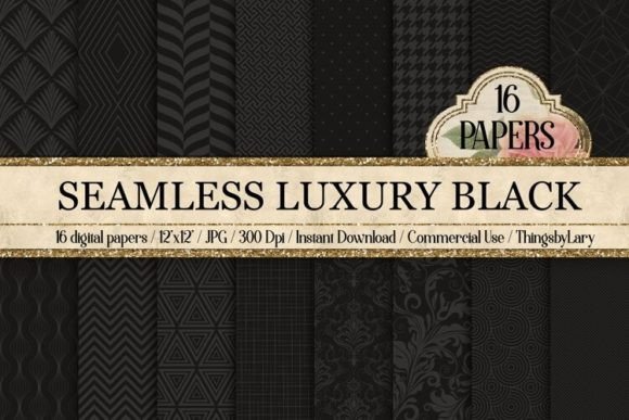 Download Seamless Luxury Black Basic Patterns - Pattern Collection